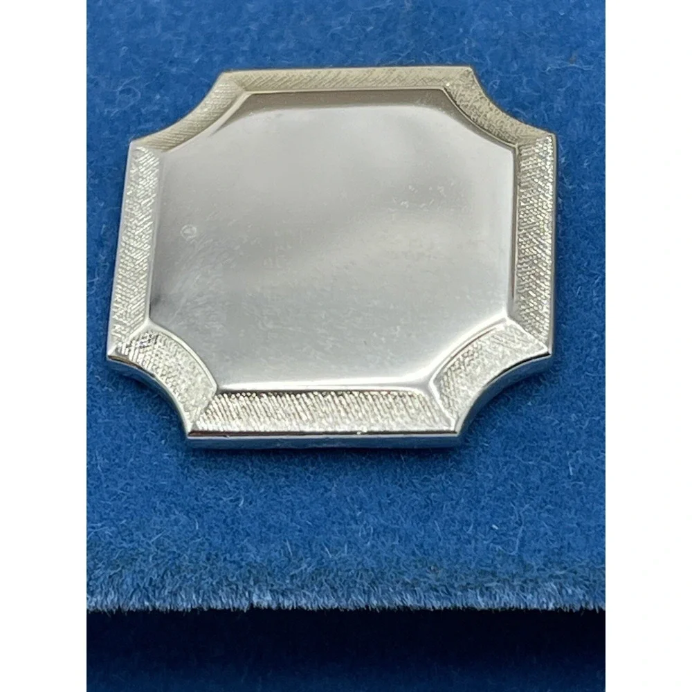 Swank Cufflinks 3/4 Inch Squares Silver‎ Color Vintage